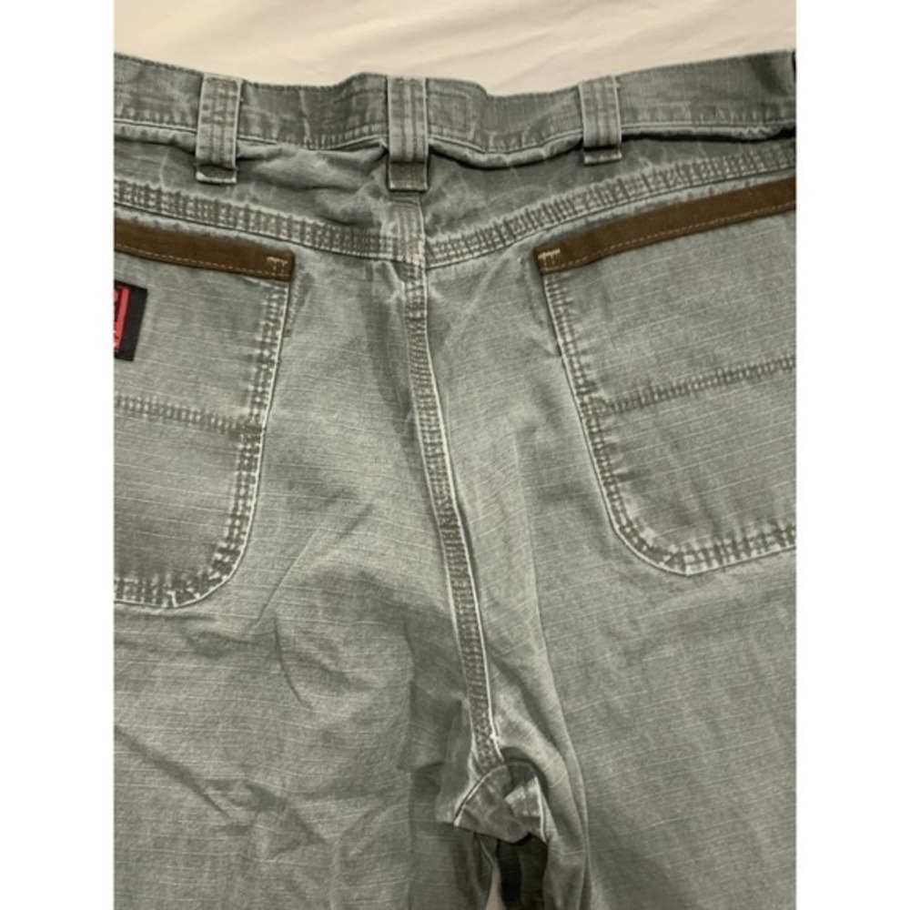 Wrangler Riggs Workwear Pants 38x32 Green Utility Carpenter Heavy Duty Canvas - Picture 7 of 12